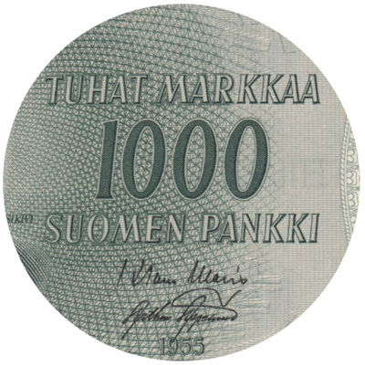 1000 Markkaa 1955